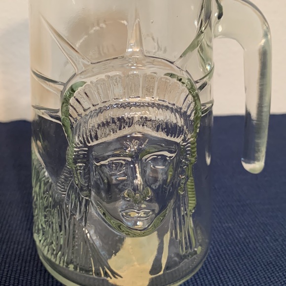 Collectible Vintage Centennial 1886/1986 Statue of Liberty Clear Glass Mug - Picture 5 of 9